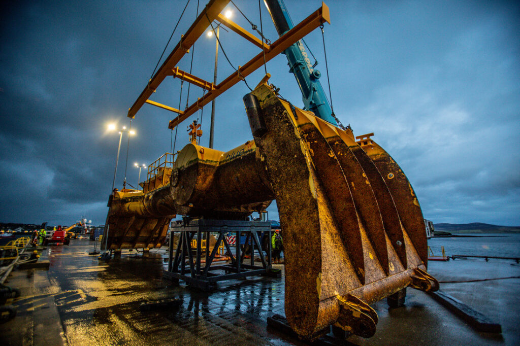 Mocean Energy tested its Blue X technology in Orkney in 2021. Image: Mocean Energy.