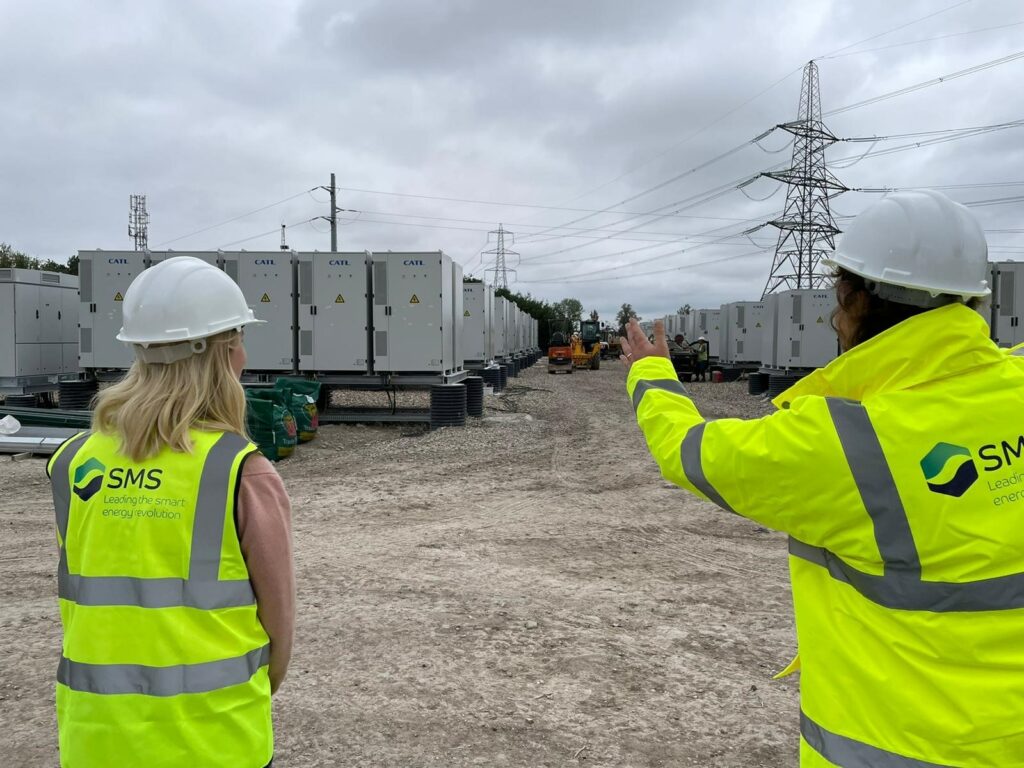 The 50MW Burwell site in Cambridgeshire is the first in a pipeline of 620MW of battery energy storage projects from SMS. Image: SMS.