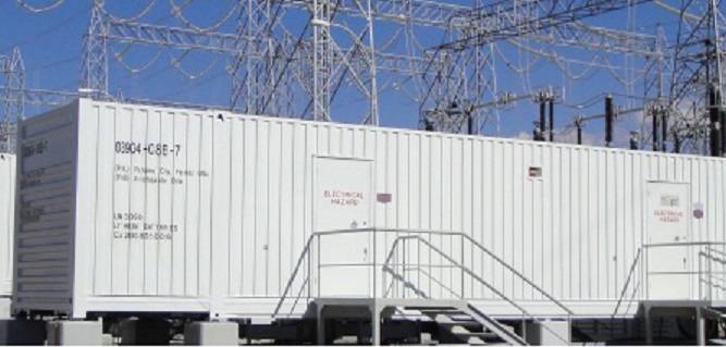 An example of a utility-scale battery storage facility.