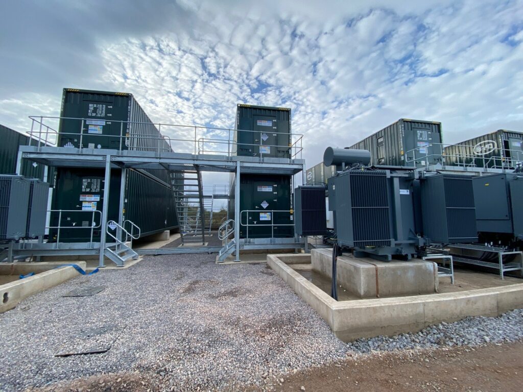 Hallen is Voltalia's flagship battery energy storage site in Britain. Image: Limejump.