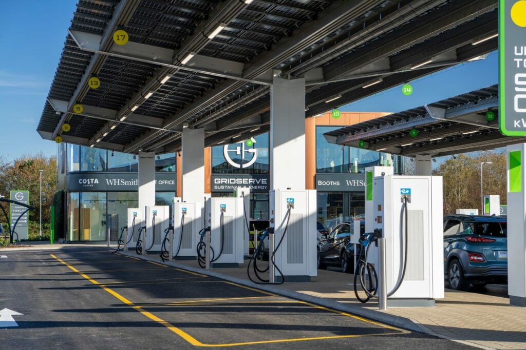 Hitachi Capital UK's relationship with GRIDSERVE has seen funding provided for electric vehicle chargers and hybrid solar farms. Image: GRIDSERVE.