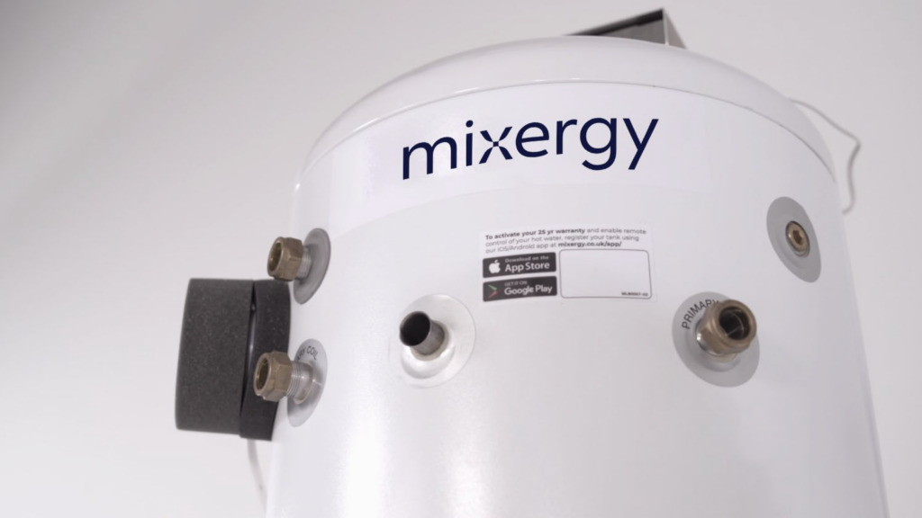 Mixergy began rolling out the water tanks which form the VPP in 2019. Image: Mixergy.