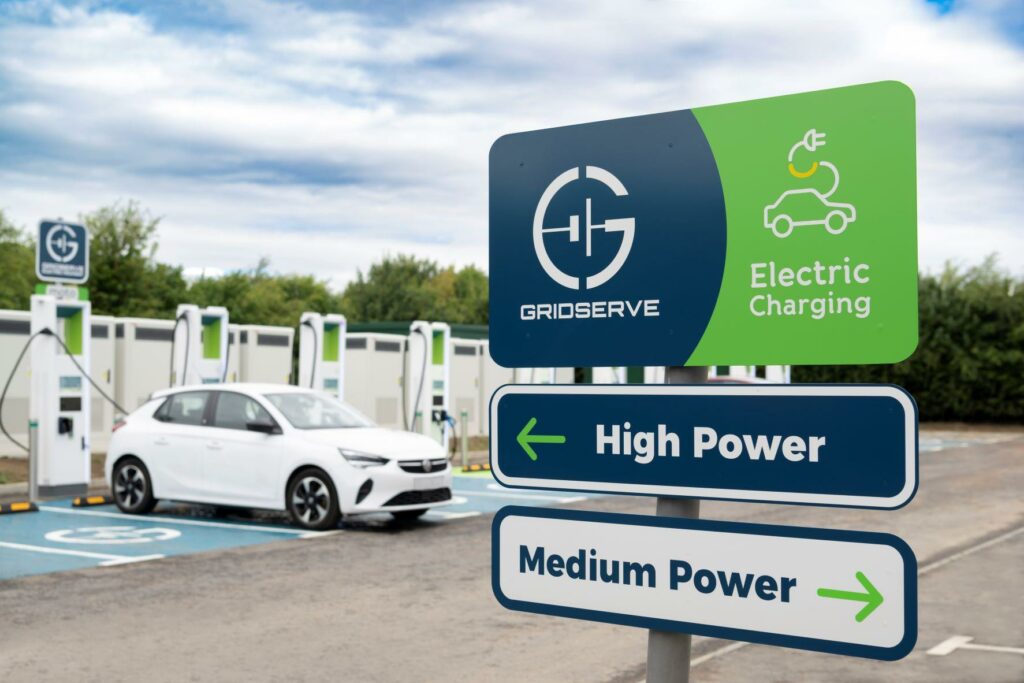 This year alone Moto and GRIDSERVE have added 65 high power chargers across seven new Electric Super Hubs