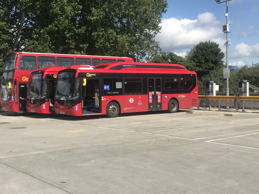 Buses at Northumberland Park garage. Image: SSE Enterprises.