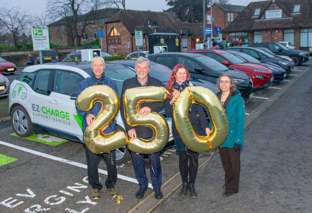 Park and Charge EV network completed in Oxfordshire. Image: EZ-Charge.