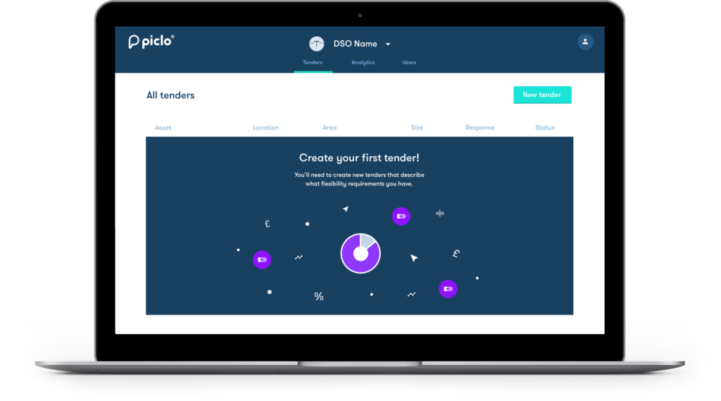 The Piclo Flex platform operates as an online marketplace for DNOs/DSOs to procure flexibility. Image: Piclo.