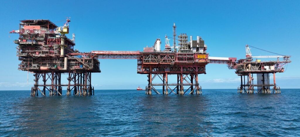 The Rough gas storage site was opened in 1985 off the coast of Yorkshire. Image: Centrica.