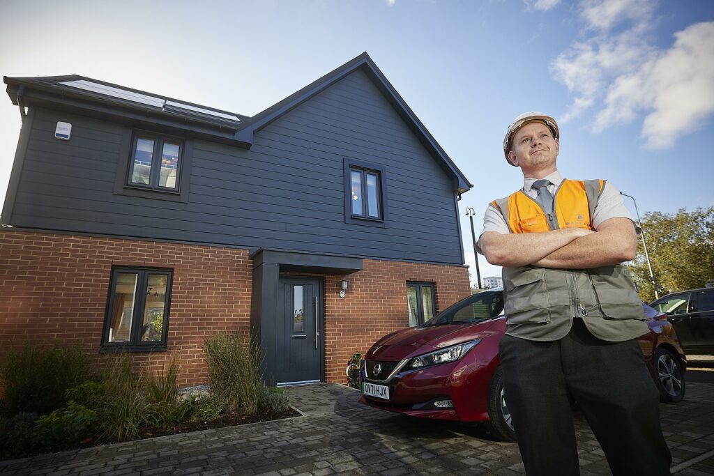 Barratt Development's site manager Eion Reynolds. Image: Barratt Developments.