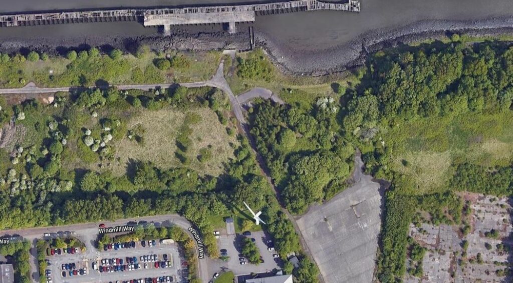 An aerial view of the site. Image: South Tyneside Council.
