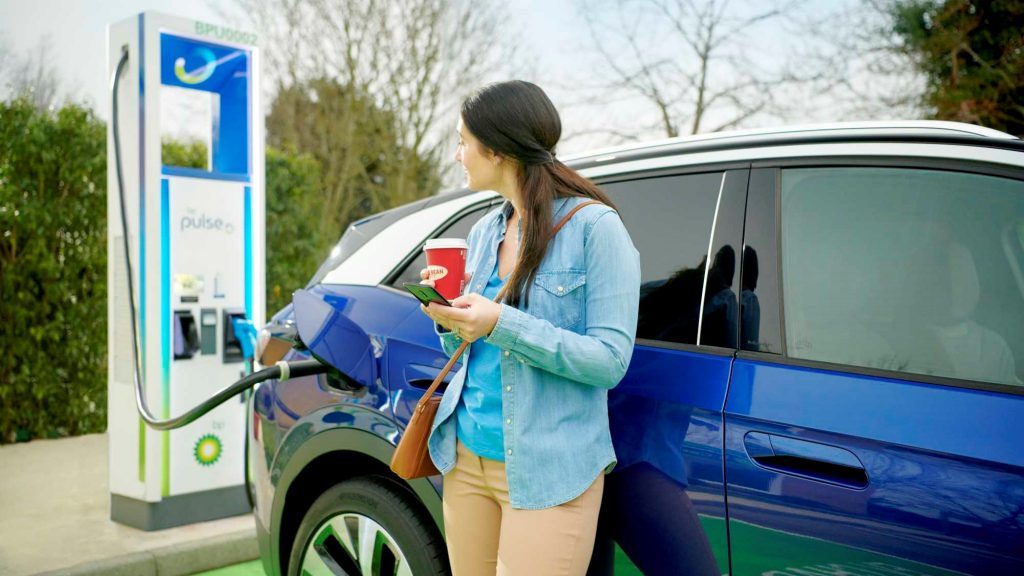 The new investment will help bp pulse accelerate the rollout of rapid and ultra-fast EV chargers. Image: bp pulse