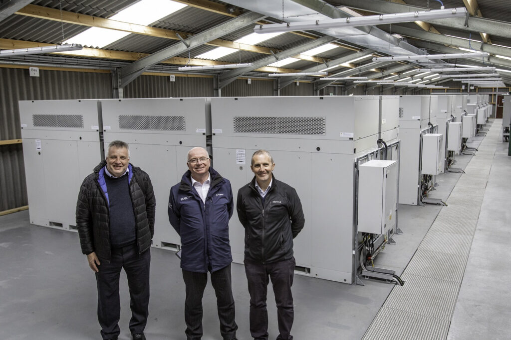 Invinity flow battery modules onsite at the project. Image: Colin Keldie