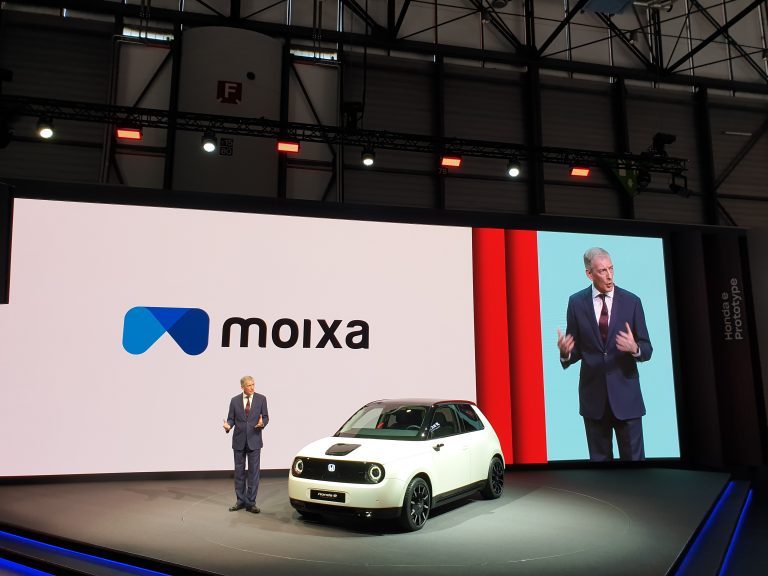 The launch of the Honda e in 2019. Image Honda/Moixa.