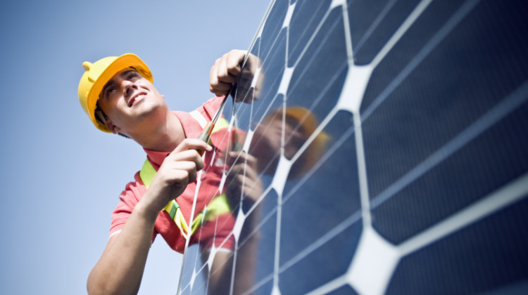 The average salary for a solar installer in England is around £35,881 per year. Image: MCS.