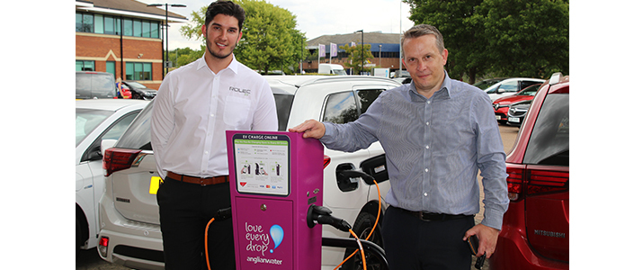 Anglian Water has started with ten Rolec chargers at six locations