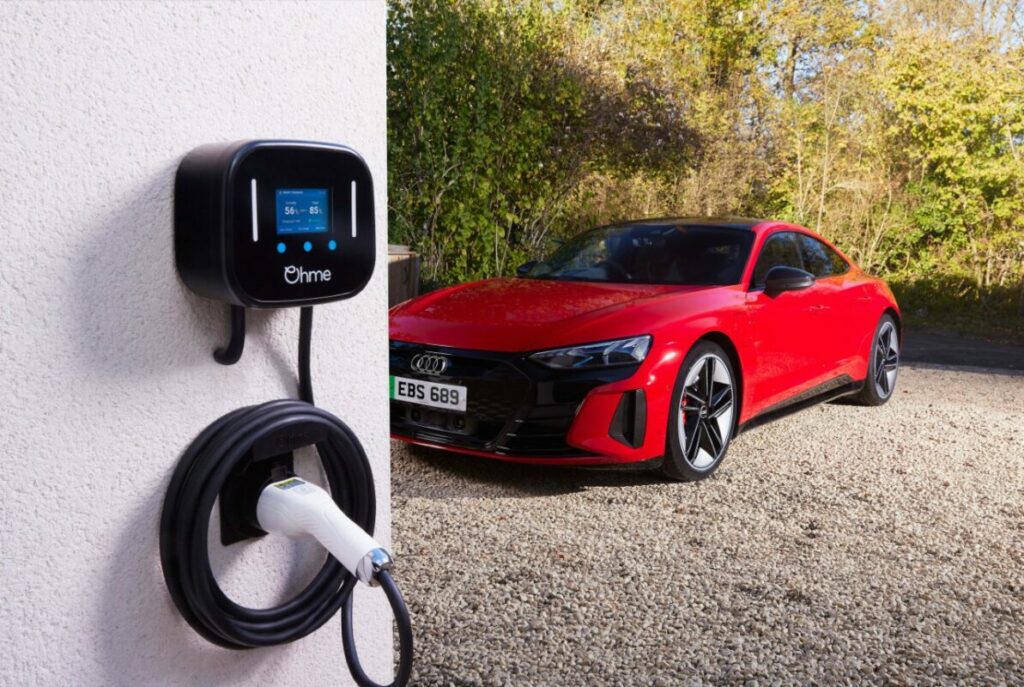 An Ohme EV charging point.