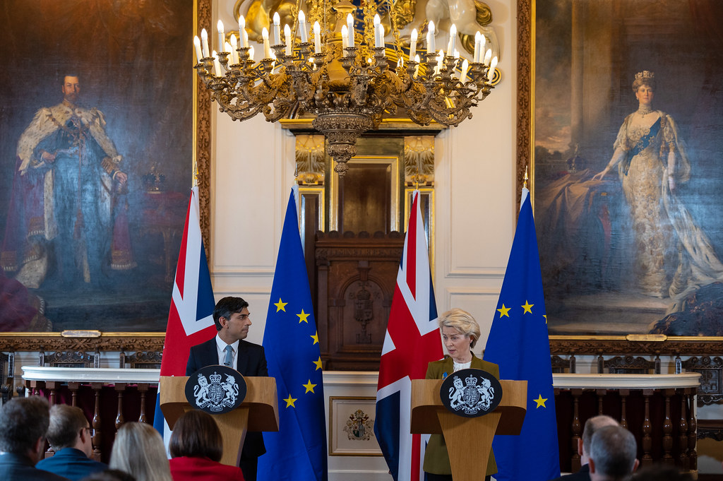 Prime Minister Rishi Sunak holds a joint press conference with the President of the European Commission Ursula von der Leyen in Windsor Guildhall. Picture by Simon Walker / No 10 Downing Street