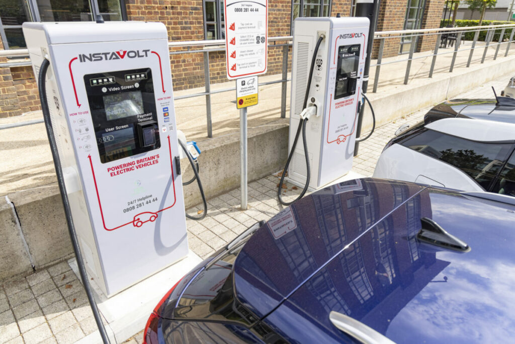 An InstaVolt charging hub in Farnborough. Image: InstaVolt