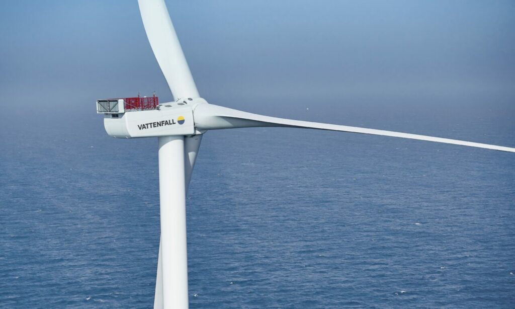 A Vattenfall wind turbine. Image: Vattenfall