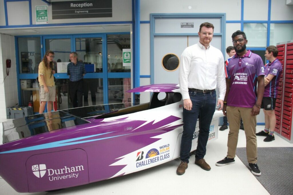 Durham University team's solar EV for the World Solar Challenge.