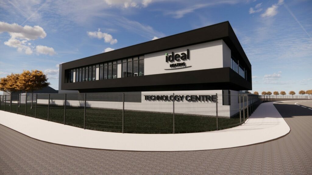 A computer-generated image of Ideal Heating’s UK Technology Centre. Image Ideal Heating