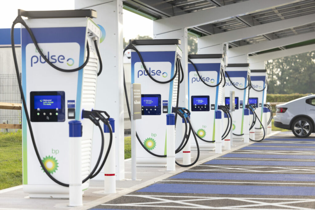 UK’s ‘largest’ EV charging hub unveiled at the NEC Birmingham. Image: HM Treasury (Flickr).