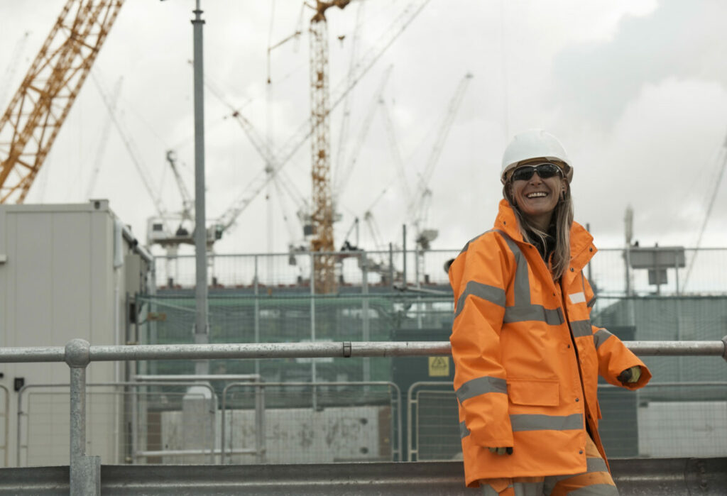 EDF Worker On Construction Site