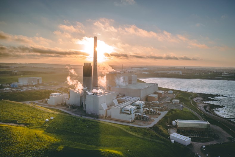 Aerial image of the Peterhead Energy Hub in Scotland, a key renewable energy hub at the forefront of the UK energy industry.