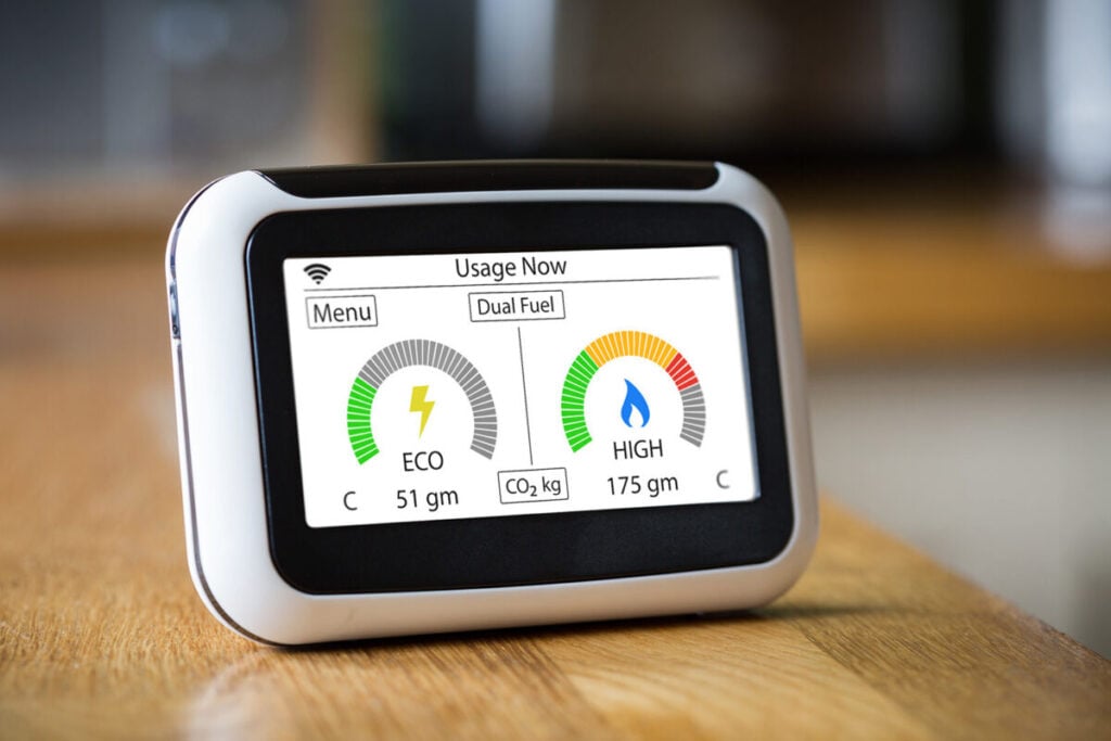 a smart meter on a table