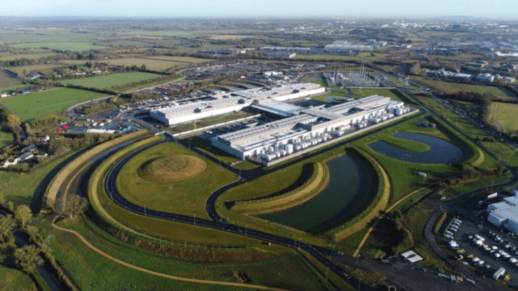 Aerial image of a data centre in Ireland.
