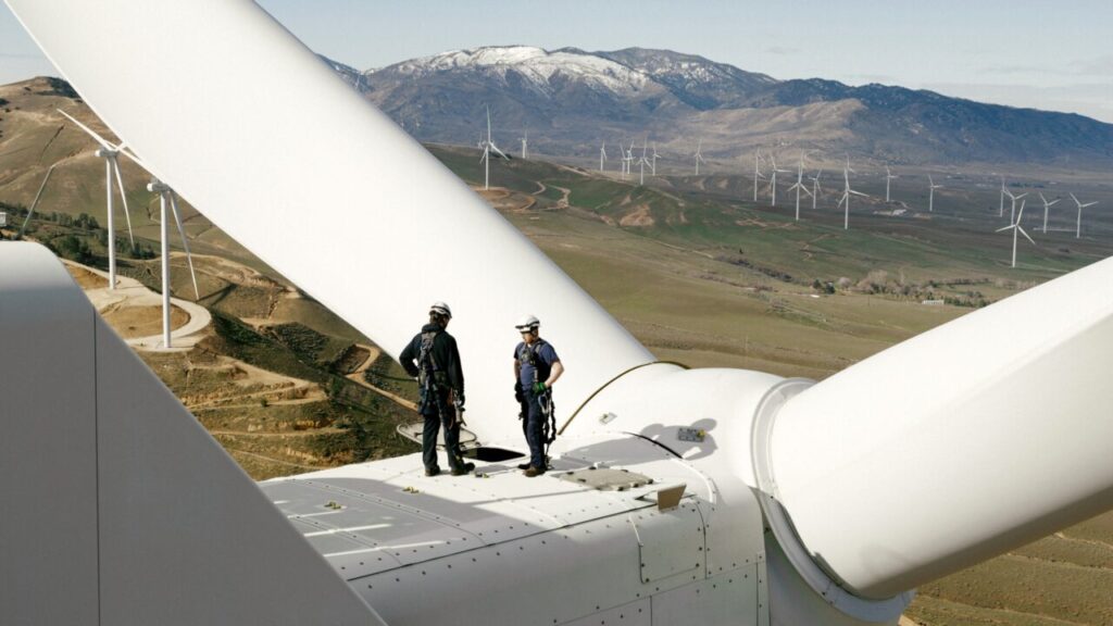 Amazon’s 2030 renewable energy target has been achieved as part of its Climate Pledge, aiming to have net zero carbon by 2040. Image: Amazon.