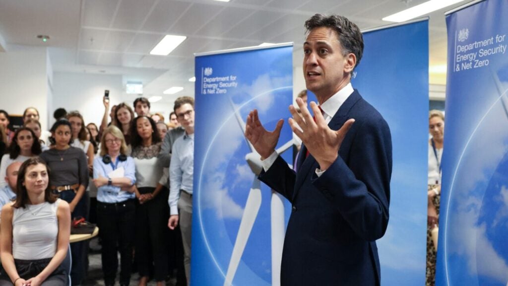 Ed Miliband arrives at DESNZ