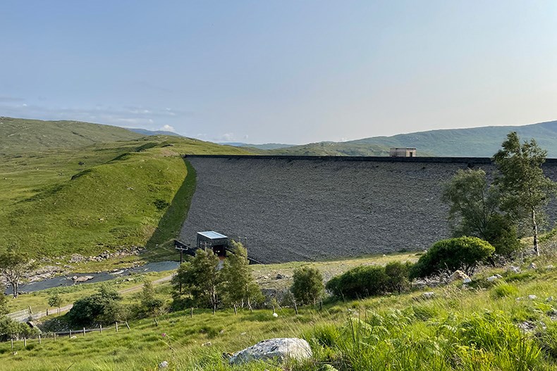 a render of a pumped hydro storage system
