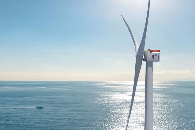 The Dogger Bank wind farm off the east coast of the UK.