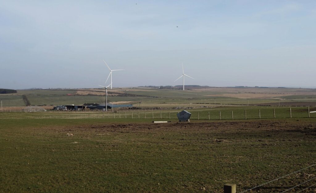 a render of a prospective wind turbine site