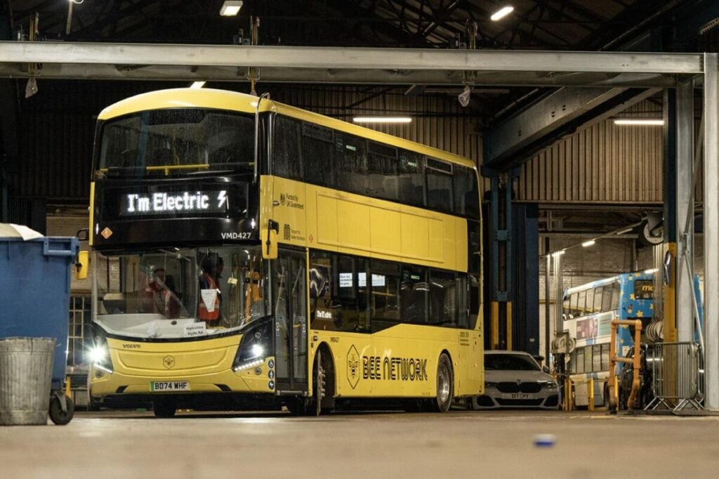 An electric bus in Manchester.