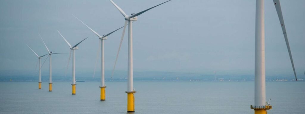 wind turbines at sea