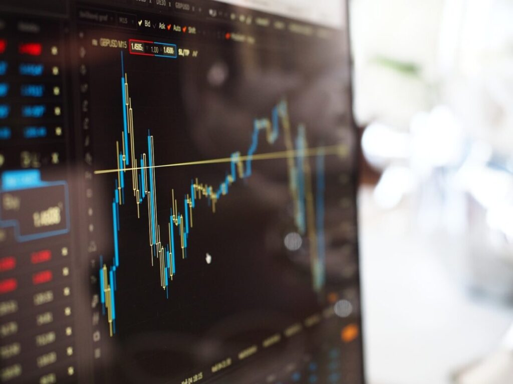a computer screen tracking an investment portfolio