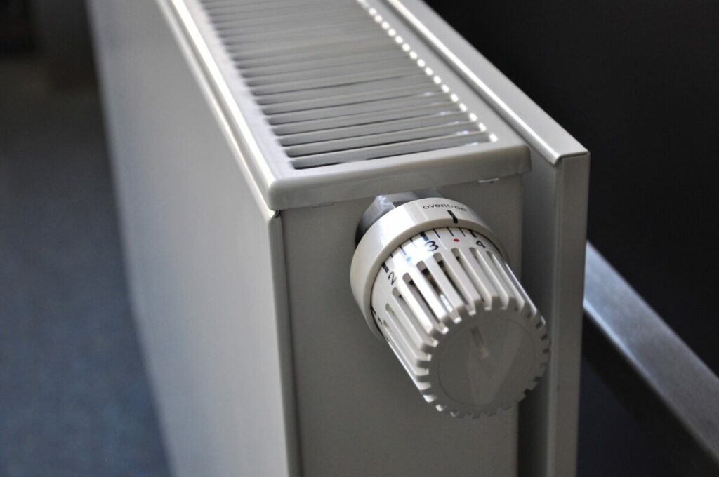 a close up of a radiator