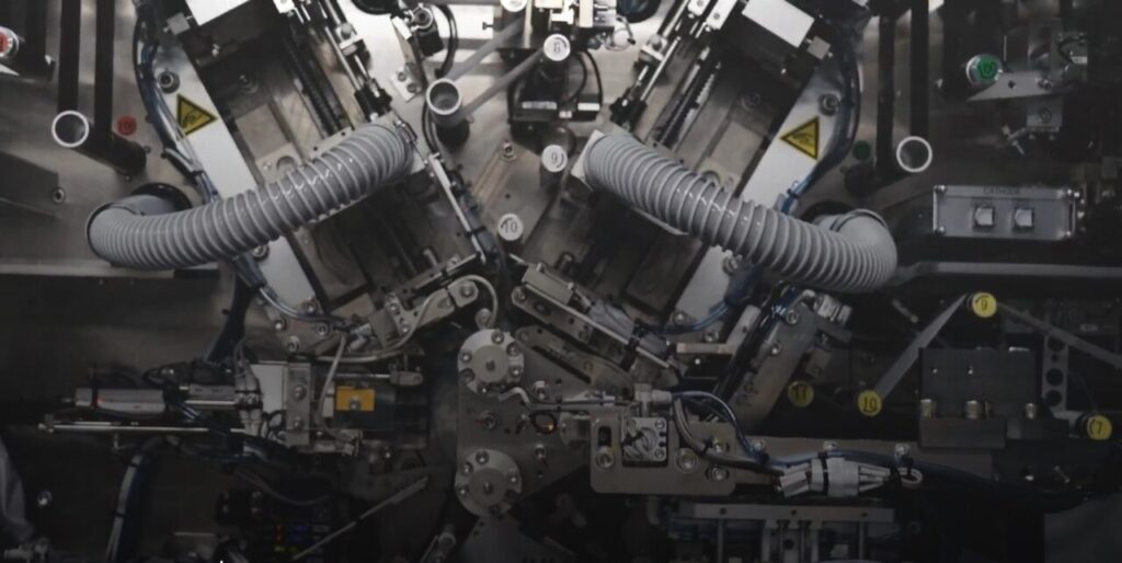 an overhead view of machinery