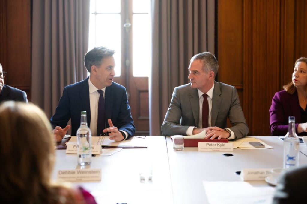 Ed Miliband and Peter Kyle at the first AI Energy Council meeting.