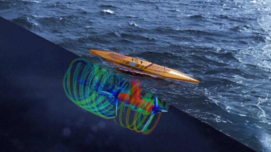 a 3d render of tidal stream blades