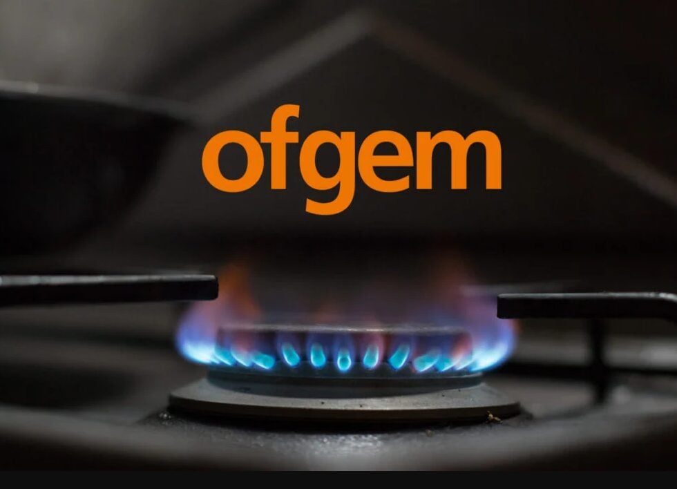 a gas cooker flame with the ofgem logo