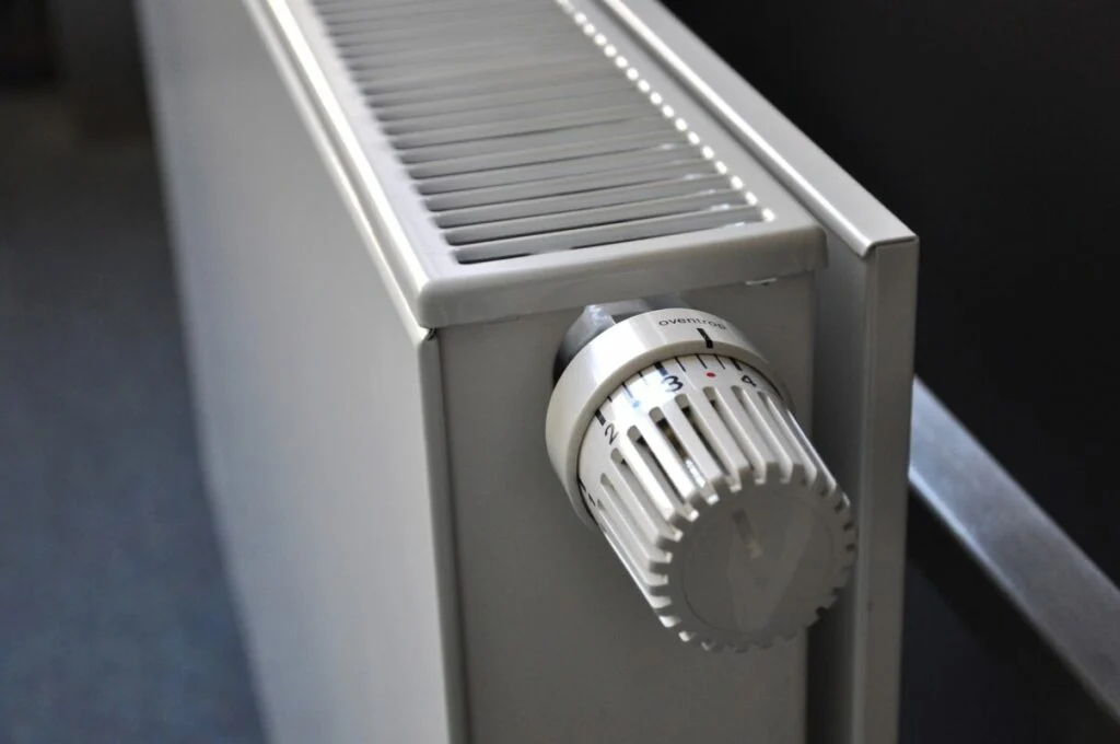 a close up of a radiator