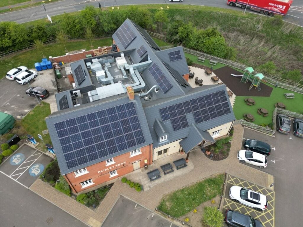 a pub with rooftop solar