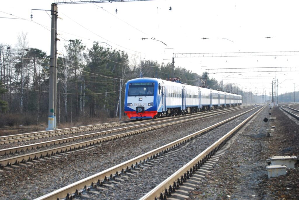 a train on the tracks
