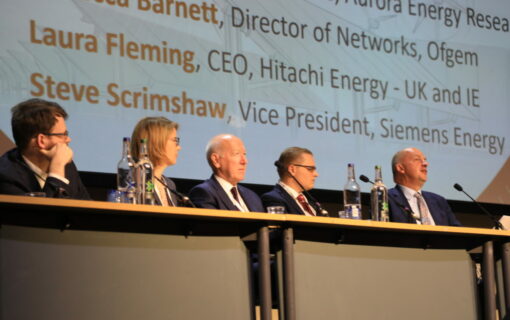 Steve Scrimshaw (centre) on a panel at All Energy Glasgow. Image: John Lubbock
