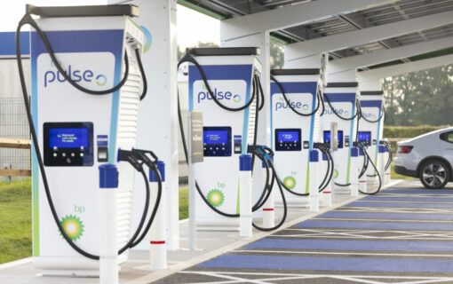 UK’s ‘largest’ EV charging hub unveiled at the NEC Birmingham. Image: HM Treasury (Flickr).
