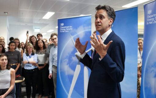 Ed Miliband arrives at DESNZ