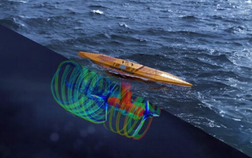a 3d render of tidal stream blades