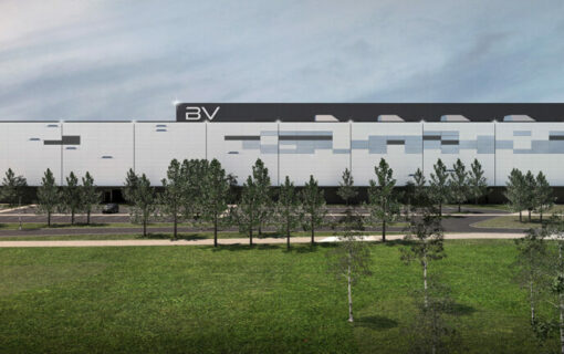 A render of the proposed Britishvolt battery gigafactory that is now set to supply the energy storage industry in the UK.